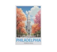 Philadelphie, Pennsylvanie，Puzzle pour Adultes 1000 Pièces en Papier Puzzles Jeu Cadeau Accueil Décoratif Mots Croisés（38x26cm）-GI78