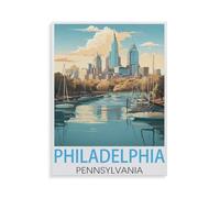 Philadelphie, Pennsylvanie，Puzzles 1000 Pièces Puzzles pour Adultes, Jeux Intellectuels Éducatifs Décoration De La Maison Soulagement du Stress Ensembles De Jouets pour La Famille（50x70cm）-HZ16