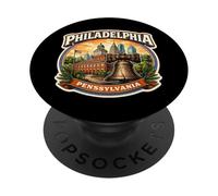Philadelphie Pennsylvanie Souvenir City State Retro Vintage PopSockets PopGrip Adhésif
