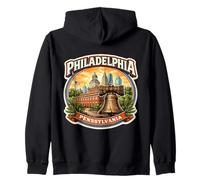 Philadelphie Pennsylvanie Souvenir City State Retro Vintage Sweat à Capuche