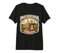 Philadelphie Pennsylvanie Souvenir City State Retro Vintage T-Shirt Haut de Gamme