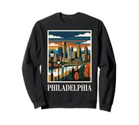 Philadelphie Skyline Pennsylvanie Art rétro Vintage Sweatshirt