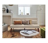 Best mobilier – Canapé convertible Philae – Clic-clac 2 places – Velours côtelé Beige