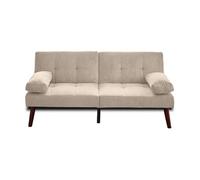 Best mobilier – Canapé convertible Philae – Clic-clac 2 places – Velours côtelé Beige