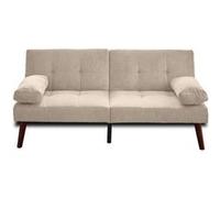Best mobilier – Canapé convertible Philae – Clic-clac 2 places – Velours côtelé Beige