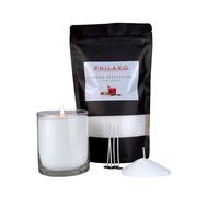 Philaro Sable pour bougie parfumé - Hiver douillet - 400 g avec 4 mèches en quatre variantes de parfum - Granulés de bougie - Sable aromatique - Bougies créatives DIY - Alternative de bougie