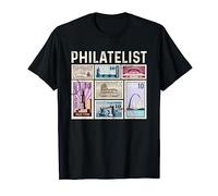 Philatéliste, collection de timbres-poste et de cartes T-Shirt
