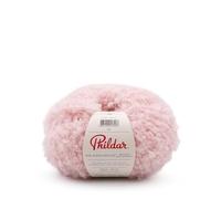 Phildar - Pelote de Laine Phil Alpaga Boucle - Laine à Crocheter et à Tricoter - 60% LAINE,40% ALPAGA - Aiguille n°6 - Couleur ROSE