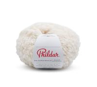 Phildar - Pelote de Laine Phil ALPAGA Boucle - Laine à Tricoter - 40% alpaga,60% Laine - Aiguille n°6 - Couleur Ecru