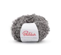 Phildar - Pelote de Laine Phil Alpaga Boucle - Laine à Tricoter - 60% LAINE,40% ALPAGA - Aiguille n°6 - Couleur GRIS ACIER