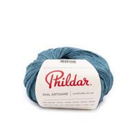 Phildar - Pelote de Laine Phil Artisane - Laine à Crocheter et à Tricoter - 30% LIN,70% VISCOSE - Aiguille n°3.5 - Couleur VERT