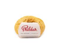 Phildar - Pelote de Laine Phil ARTISANE - Laine à Tricoter - 30% Lin,70% Viscose - Aiguille n°3.5 - Couleur Soleil