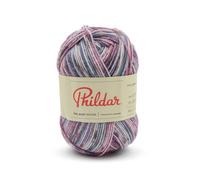 Phildar - Pelote de Laine Phil Baby + Socks Merinos - Laine à Tricoter - 75% Laine (Merinos),25% Polyamide - Aiguille n°2.5 - Couleur IMPR Jacquard Rose