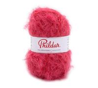 Phildar - Pelote de Laine Phil Beaugency - Laine à Tricoter - 20% LAINE,25% ACRYLIQUE,55% POLYAMIDE - Aiguille n°5 - Couleur FRAMBOISE