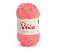 Phildar - Pelote de Laine Phil Cabotine 3 - Laine à Crocheter et à Tricoter - 45% COTON,55% ACRYLIQUE - Aiguille n°3 - Couleur ROSE