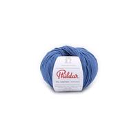 Phildar - Pelote de Laine Phil Cabotine - Laine à Crocheter et à Tricoter - 45% COTON,55% ACRYLIQUE - Aiguille n°3.5 - Couleur BLEU