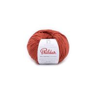 Phildar - Pelote de Laine Phil Cabotine - Laine à Tricoter - 45% COTON,55% ACRYLIQUE - Aiguille n°3.5 - Couleur TERRACOTTA