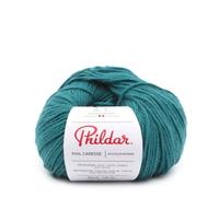Phildar - Pelote de Laine Phil Caresse - Laine à Crocheter et à Tricoter - 51% ACRYLIQUE,49% POLYAMIDE - Aiguille n°4 - Couleur VERT