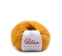 Phildar - Pelote de Laine Phil Caresse - Laine à Crocheter et à Tricoter - 51% ACRYLIQUE,49% POLYAMIDE - Aiguille n°4 - Couleur JAUNE