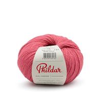 Phildar - Pelote de Laine Phil Caresse - Laine à Tricoter - 51% Acrylique,49% Polyamide - Aiguille n°4 - Couleur Rose Tulipe