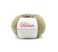 Phildar - Pelote de Laine Phil Chic Lurex - Laine à Tricoter - 48% Kid Mohair,30% Laine,18% Polyamide,3% Polyester Metallise,1% élasthanne - Aiguille n°6 - Couleur Sauge