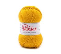 Phildar - Pelote de Laine Phil Coton 3 - Laine à Crocheter et à Tricoter - 100% COTON - Aiguille n°3 - Couleur JAUNE