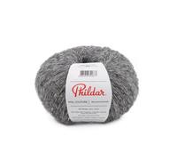 Phildar - Pelote de Laine Phil Couture - Laine à Crocheter et à Tricoter - 25% POLYAMIDE,35% BABY ALPAGA,15% LAINE (MERINOS),25% POLYESTER METALLISE - Aiguille n°3.5 - Couleur GRIS