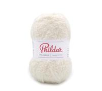 Phildar - Pelote de Laine Phil Douce - Laine à Crocheter et à Tricoter - 100% POLYESTER - Aiguille n°5 - Couleur BLANC