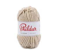 Phildar - Pelote de Laine Phil Express - Laine à Tricoter - 20% Laine,80% Acrylique - Aiguille n°12 - Couleur Creme