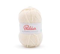 Phildar - Pelote de Laine Phil Imaginaire 3,5 - Laine à Tricoter - 50% LAINE,50% ACRYLIQUE - Aiguille n°3.5 - Couleur ECRU
