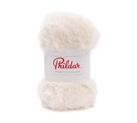 Phildar - Pelote de Laine Phil Inuit - Laine à Crocheter et à Tricoter - 100% POLYESTER - Aiguille n°8 - Couleur BLANC