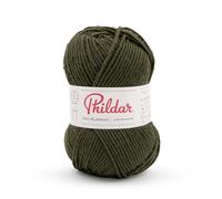 Phildar - Pelote de Laine Phil Irlandais - Laine à Tricoter - 51% LAINE,49% ACRYLIQUE - Aiguille n°5 - Couleur KAKI