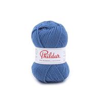 Phildar - Pelote de Laine Phil Irlandais - Laine à Crocheter et à Tricoter - 51% LAINE,49% ACRYLIQUE - Aiguille n°5 - Couleur BLEU
