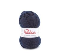 Phildar - Pelote de Laine Phil Irlandais - Laine à Tricoter - 51% Laine,49% Acrylique - Aiguille n°5 - Couleur Marine