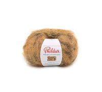 Phildar - Pelote de Laine Phil Léo - Laine à Tricoter - 71% Mohair,10% Laine,17% Polyamide,2% élasthanne - Aiguille n°6 - Couleur Fauve