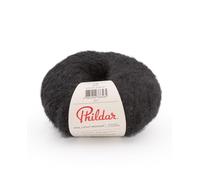 Phildar - Pelote de Laine Phil Light Mohair - Laine à Tricoter - 14% Mohair,14% Laine,42% Acrylique,30% Polyamide - Aiguille n°5 - Couleur Noir