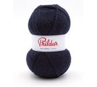 Phildar - Pelote de Laine PHIL LOOPING de 100g - Laine à Tricoter - 80% ACRYLIQUE,20% LAINE - Aiguille n°6 - Couleur MARINE