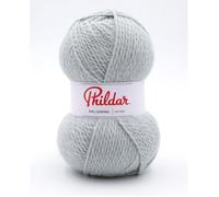 Phildar - Pelote de Laine PHIL LOOPING de 100g - Laine à Tricoter - 80% ACRYLIQUE,20% LAINE - Aiguille n°6 - Couleur GIVRE