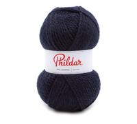 Phildar - Pelote de Laine Phil Looping - Laine à Crocheter et à Tricoter - 20% LAINE,80% ACRYLIQUE - Aiguille n°6 - Couleur BLEU