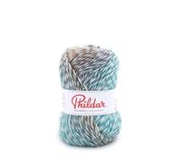 Phildar - Pelote de Laine Phil Mikado - Laine à Crocheter et à Tricoter - 70% ACRYLIQUE,30% LAINE PEIGNEE - Aiguille n°5 - Couleur BLEU