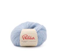 Phildar - Pelote de Laine Phil Mohair Coton - Laine à Tricoter - 40% COTON,60% KID MOHAIR - Aiguille n°5 - Couleur BABY BLUE
