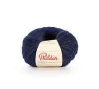 Phildar - Pelote de Laine Phil Mohair Coton - Laine à Tricoter - 40% COTON,60% KID MOHAIR - Aiguille n°5 - Couleur MARINE