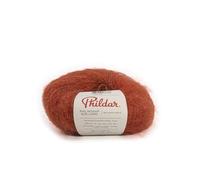 Phildar - Pelote de Laine Phil Mohair Soie Lurex - Laine à Crocheter et à Tricoter - 14% SOIE,4% POLYAMIDE,78% KID MOHAIR,4% POLYESTER METALLISE - Aiguille n°5 - Couleur ORANGE
