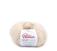 Phildar - Pelote de Laine Phil Mohair Soie Lurex - Laine à Tricoter - 14% SOIE,4% POLYAMIDE,78% KID MOHAIR,4% POLYESTER METALLISE - Aiguille n°5 - Couleur ECRU