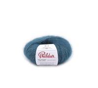 Phildar - Pelote de Laine Phil Mohair Soie Lurex - Laine à Tricoter - 14% Soie,78% Kid Mohair,4% Polyamide,4% Polyester Metallise - Aiguille n°5 - Couleur Canard