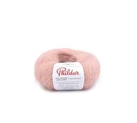 Phildar - Pelote de Laine Phil Mohair Soie Lurex - Laine à Tricoter - 14% Soie,78% Kid Mohair,4% Polyamide,4% Polyester Metallise - Aiguille n°5 - Couleur ROSEE