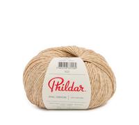 Phildar - Pelote de Laine Phil Origin - Laine à Crocheter et à Tricoter - 100% COTON - Aiguille n°3 - Couleur BLANC