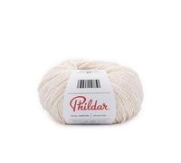 Phildar - Pelote de Laine Phil Origin - Laine à Tricoter - 100% COTON - Aiguille n°3 - Couleur ECRU