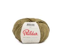 Phildar - Pelote de Laine Phil Origin - Laine à Tricoter - 100% Coton - Aiguille n°3 - Couleur Kaki