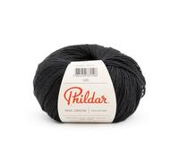 Phildar - Pelote de Laine Phil Origin - Laine à Tricoter - 100% COTON - Aiguille n°3 - Couleur NOIR